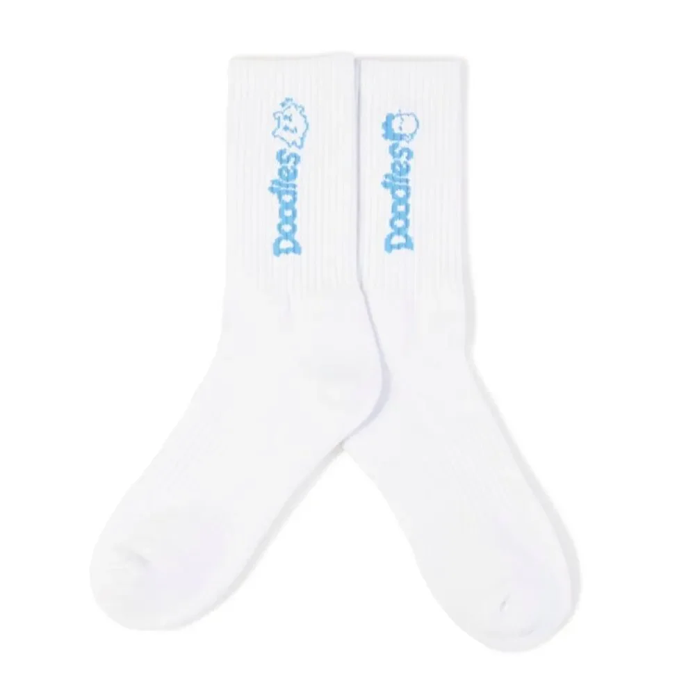Doodles Hap & Mello Socks White OS NWT IN PACKAGE